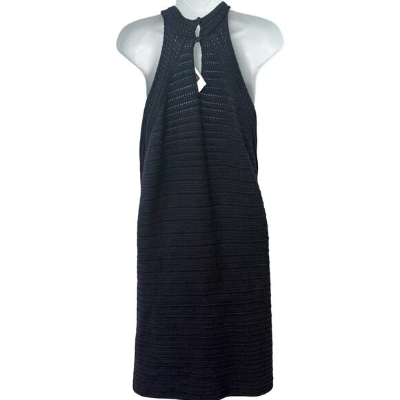 Gap Navy Blue Crochet Mini Halter Button Back Trapeze Dress size XL NEW Tags - Picture 7 of 10